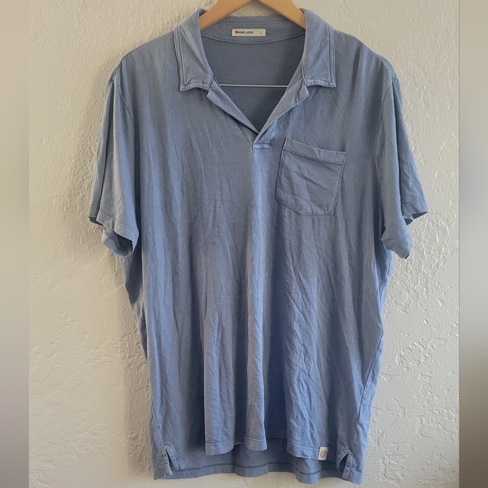 Marine Layer Dye Resort Polo Size  Large